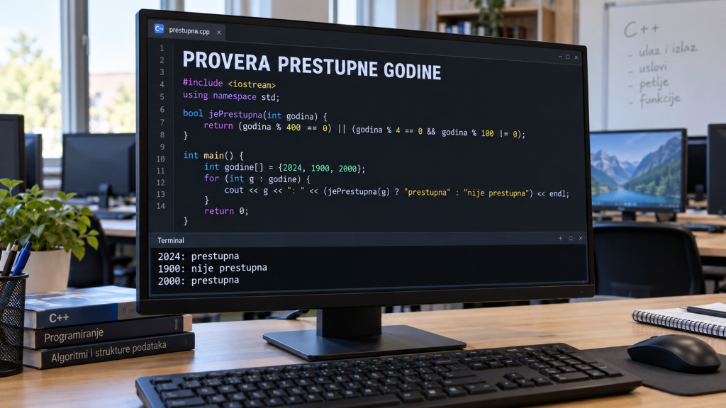 C++ program za proveru prestupne godine